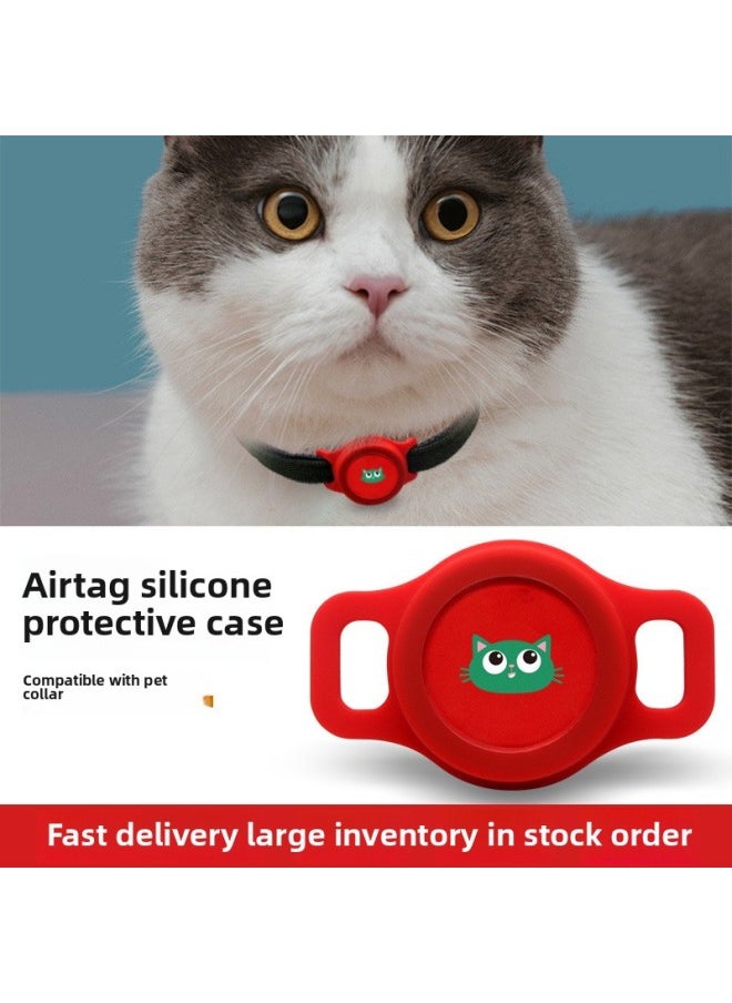 Generic - Applicable To For Apple AirTag Protective Case 2022 Silicone Drop-resistant Waterproof For Apple Airtags Cat Collar Dog Tag-Color:Taro Purple-Applicable Model:airtag - Image 1