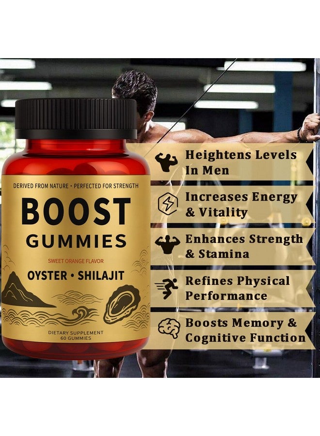 Rulinal Boost Gummies for Men | Oyster Shilajit Gummies for Adults | Enhances Strength & Immune Support | with Oyster, Shilajit, Vitamin B3, Maca Powder | Non-GMO & Vegan | 60 Gummies - Image 3