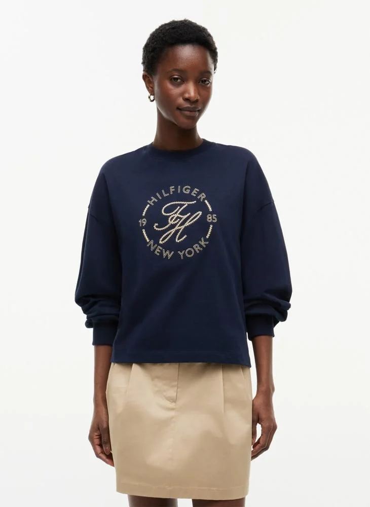 Logo Relaxed Crew Neck Sweatshirt
