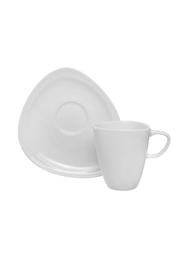 Royal Porcelain Royal Porcelain AD Cup 0.10 L & Saucer 11.5 x 12.5 CM Set of 2 Shape Mood White  - Image 1