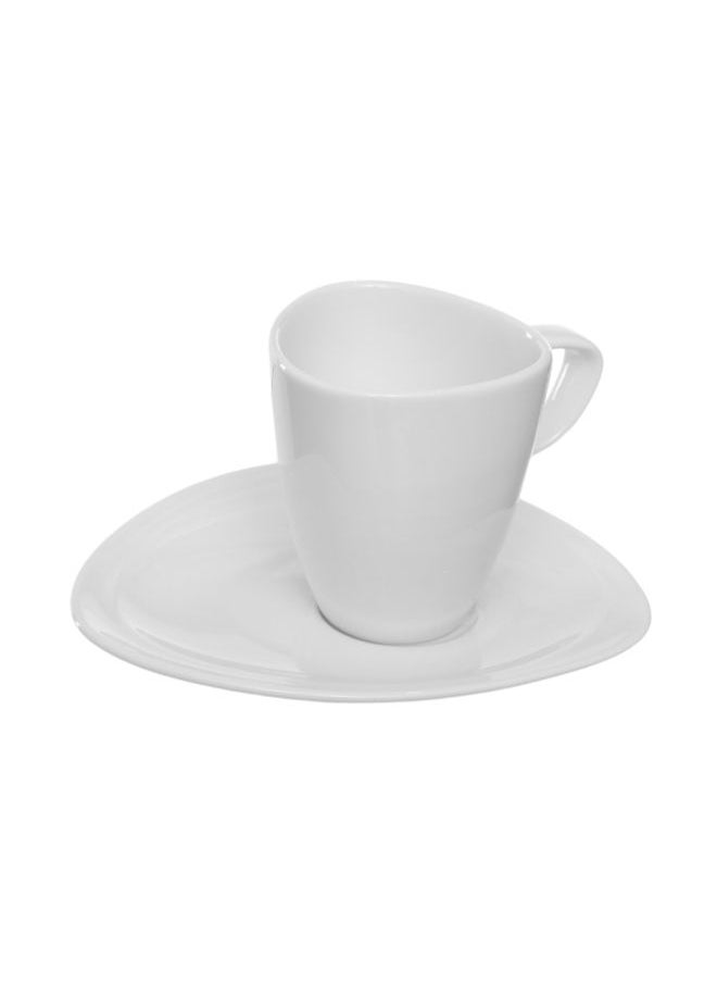 Royal Porcelain Royal Porcelain AD Cup 0.10 L & Saucer 11.5 x 12.5 CM Set of 2 Shape Mood White  - Image 3