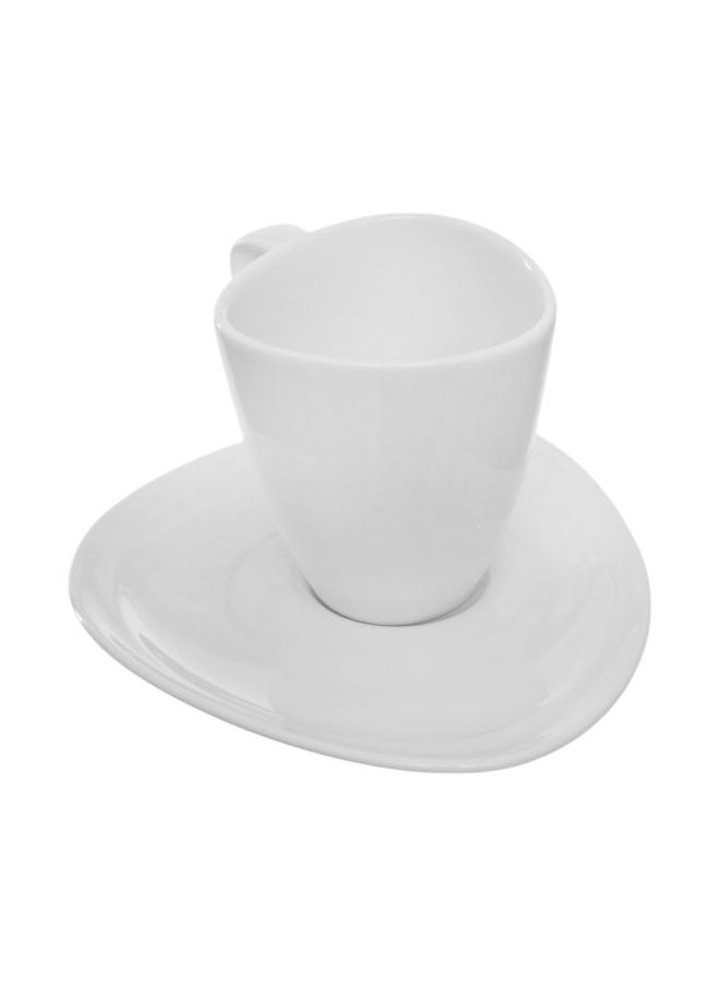 Royal Porcelain Royal Porcelain AD Cup 0.10 L & Saucer 11.5 x 12.5 CM Set of 2 Shape Mood White  - Image 2