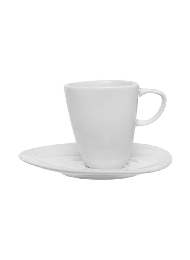 Royal Porcelain Royal Porcelain AD Cup 0.10 L & Saucer 11.5 x 12.5 CM Set of 2 Shape Mood White  - Image 4