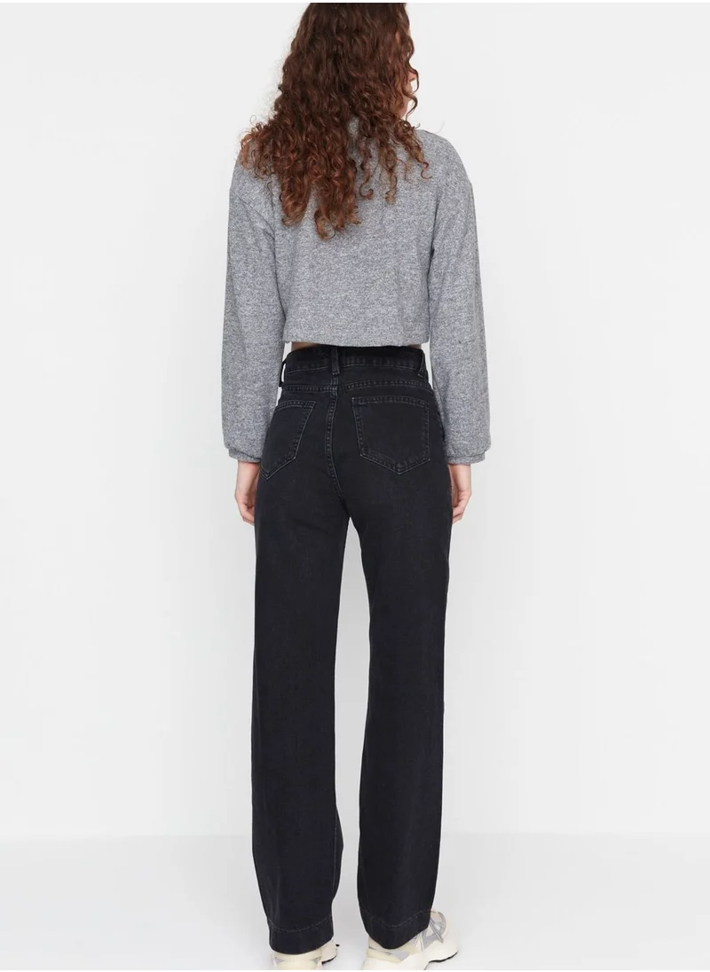 trendyol High Waist Front Button Jeans