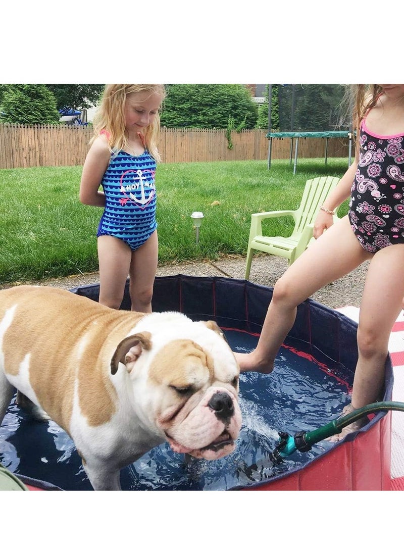 Foldable Dog Pool, Collapsible Hard Plastic Dog Swimming Pool, Large Portable PVC Dog Bath Tub,  Pet Puppy Kids Dog Bath Tub Pool, Pet Wading Pool for Indoor and Outdoor (80 * 30)
