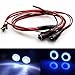 MOHERO 2 LEDs Angel Eyes Demon Eyes LED Light Headlights for 110 RC Model Crawler Cars Headlamps BlueWhite 10mm - Image 3