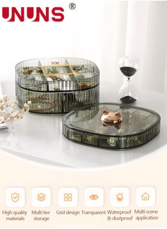 UNUNS Earring Organizer, Stackable 3-Layers Clear Jewelry Box with Lid, Jewelry Organizer for Women Girls,Earring Box Display Holder for Earrings Ring Studs Bracelet Necklace Crafts  - Image 2