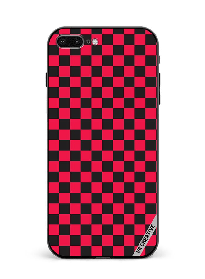 VR CREATIVE Protective Case Cover For Apple iPhone 7 Plus/8 Plus Checkerboard Vector Seamless Pattern Design Multicolour - Image 1