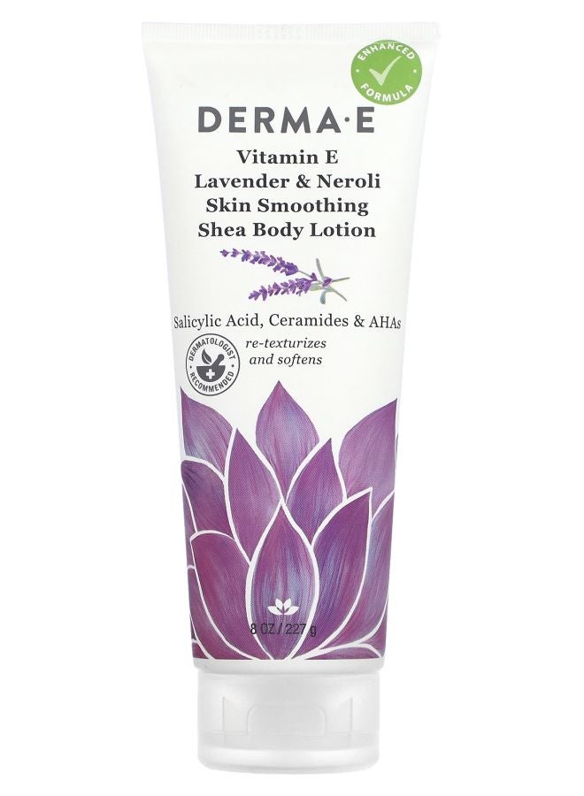 derma-e Vitamin E Skin Smoothing Shea Body Lotion Lavender & Neroli 8 oz (227 g)