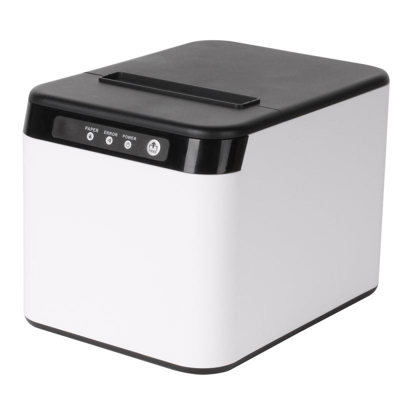 80mm Receipt Printer ESC/POS Thermal Printer Desktop Direct Print USB+LAN Connection High Efficiency with Auto Cutter Large Paper Bin for Shipping Business Restaurant Kitchen Supermarket Store Home Business Retail - Image 1