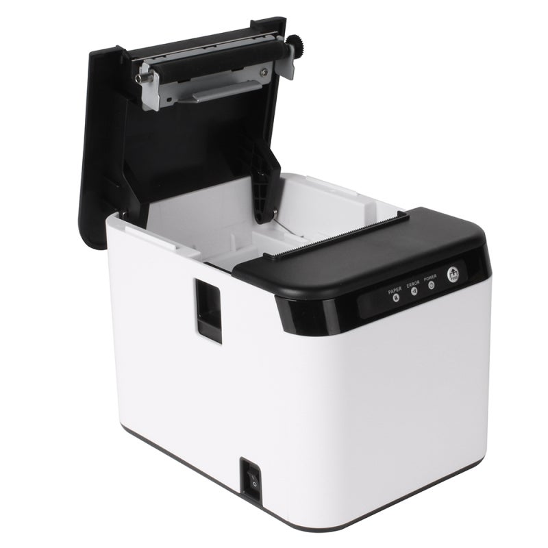 80mm Receipt Printer ESC/POS Thermal Printer Desktop Direct Print USB+LAN Connection High Efficiency with Auto Cutter Large Paper Bin for Shipping Business Restaurant Kitchen Supermarket Store Home Business Retail - Image 4