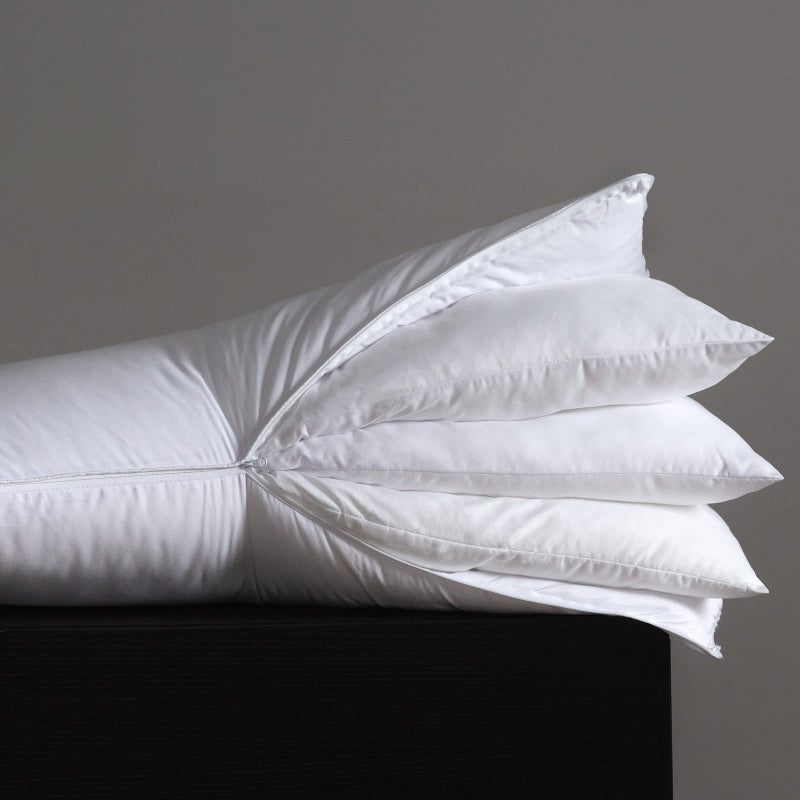 Three Geese Adjustable Layer Pillows Assembled 3 in 1 Bed PillowSoft Pillow Good for Side and Back Stomach SleeperQueen Size Pack of 1