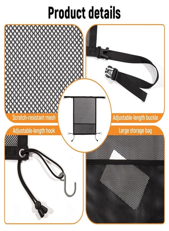 Veitail Dog Car Barrier,Car Divider Net for Dogs,Pet Barrier with Organizer,Dog Barrier for Car,SUV,Truck - Image 5
