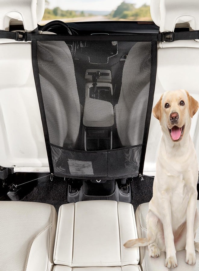 Veitail Dog Car Barrier,Car Divider Net for Dogs,Pet Barrier with Organizer,Dog Barrier for Car,SUV,Truck - Image 1