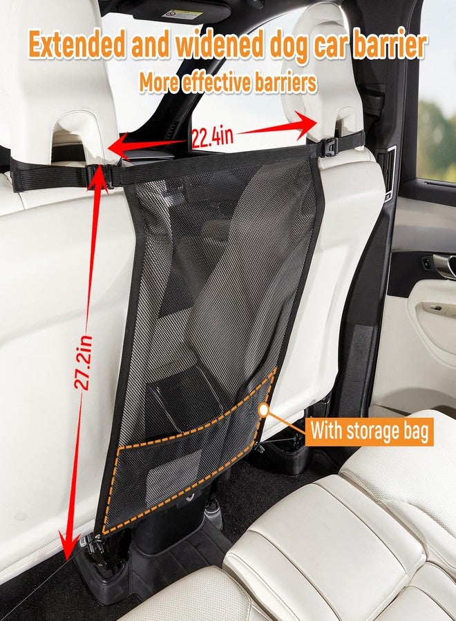 Veitail Dog Car Barrier,Car Divider Net for Dogs,Pet Barrier with Organizer,Dog Barrier for Car,SUV,Truck - Image 2