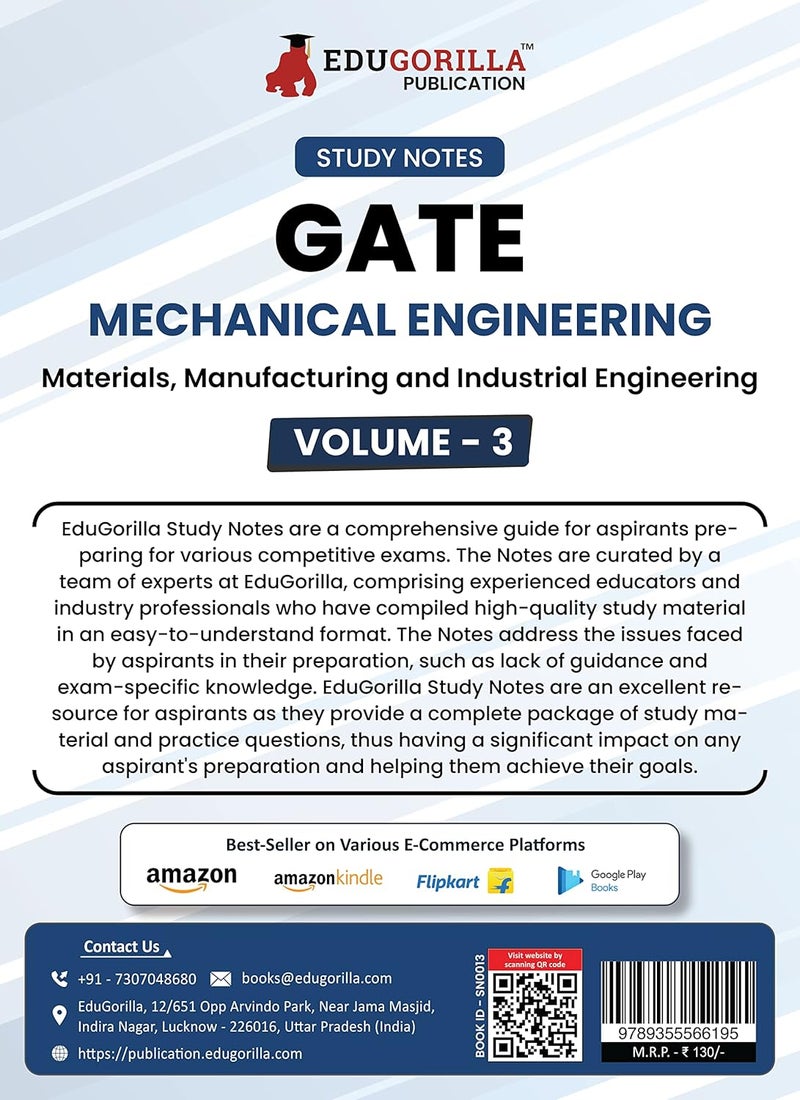 GATE Mechanical Engineering Materials, Manufacturing and Industrial Engineering (Vol 3) Topic-wise Notes | A Complete Preparation Study Notes with Solved MCQs - Image 2