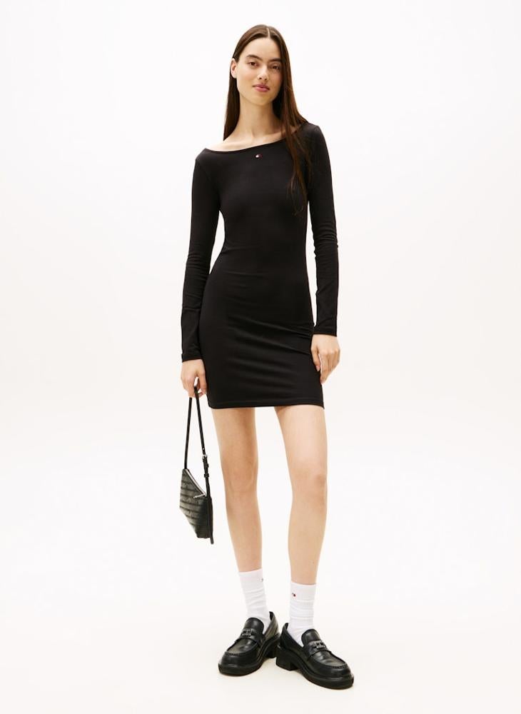 TOMMY JEANS Small Flag Bling A-Line Mini Dress - Image 1