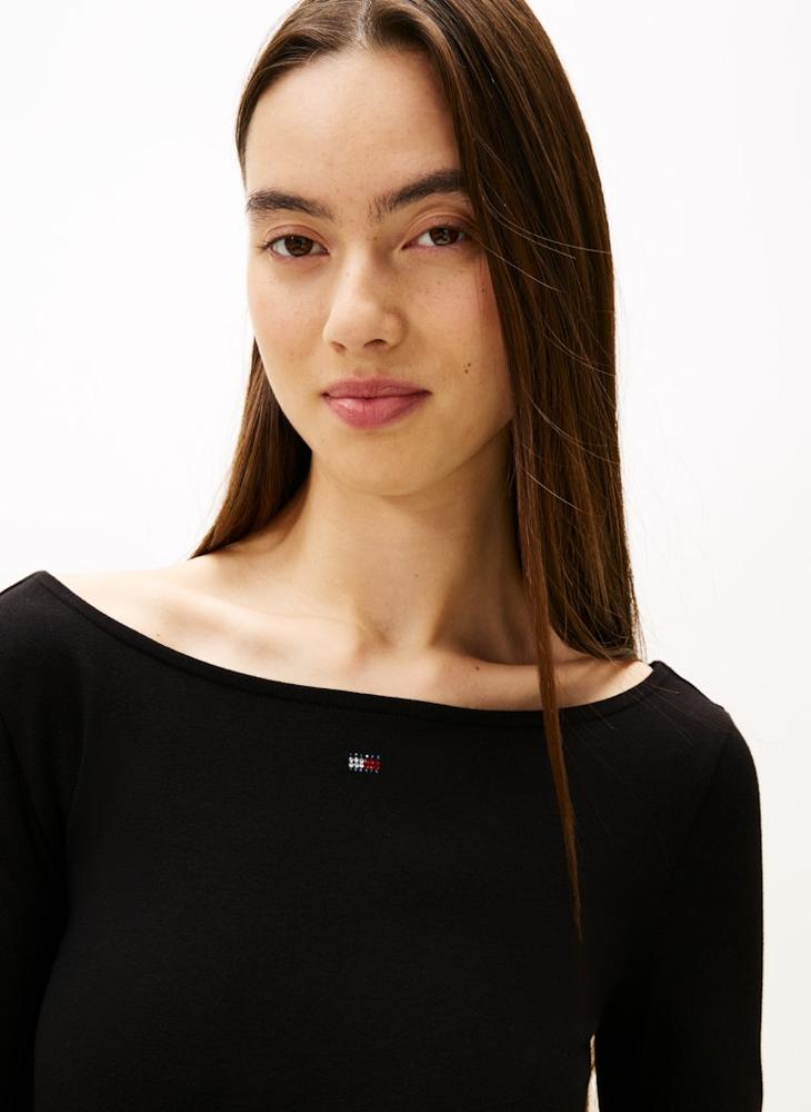 TOMMY JEANS Small Flag Bling A-Line Mini Dress - Image 3