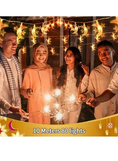 Generic Ramadan Lights, 10M 80LED Ramadan Decorations Lights for Home, Wedding, Ramadan Lights Hanging Outdoor Indoor  - Image 2