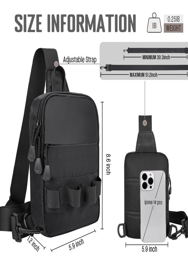 DEYACE Mens Sling Bag, YKK Zippers Small Crossbody Bag for Hiking Travel Work, Water Resistant Utility EDC Mini Chest Bag - Image 5