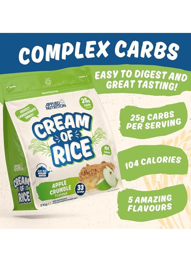 Applied Nutrition - Cream of Rice - Apple Crumble - (1 kg) - Image 1