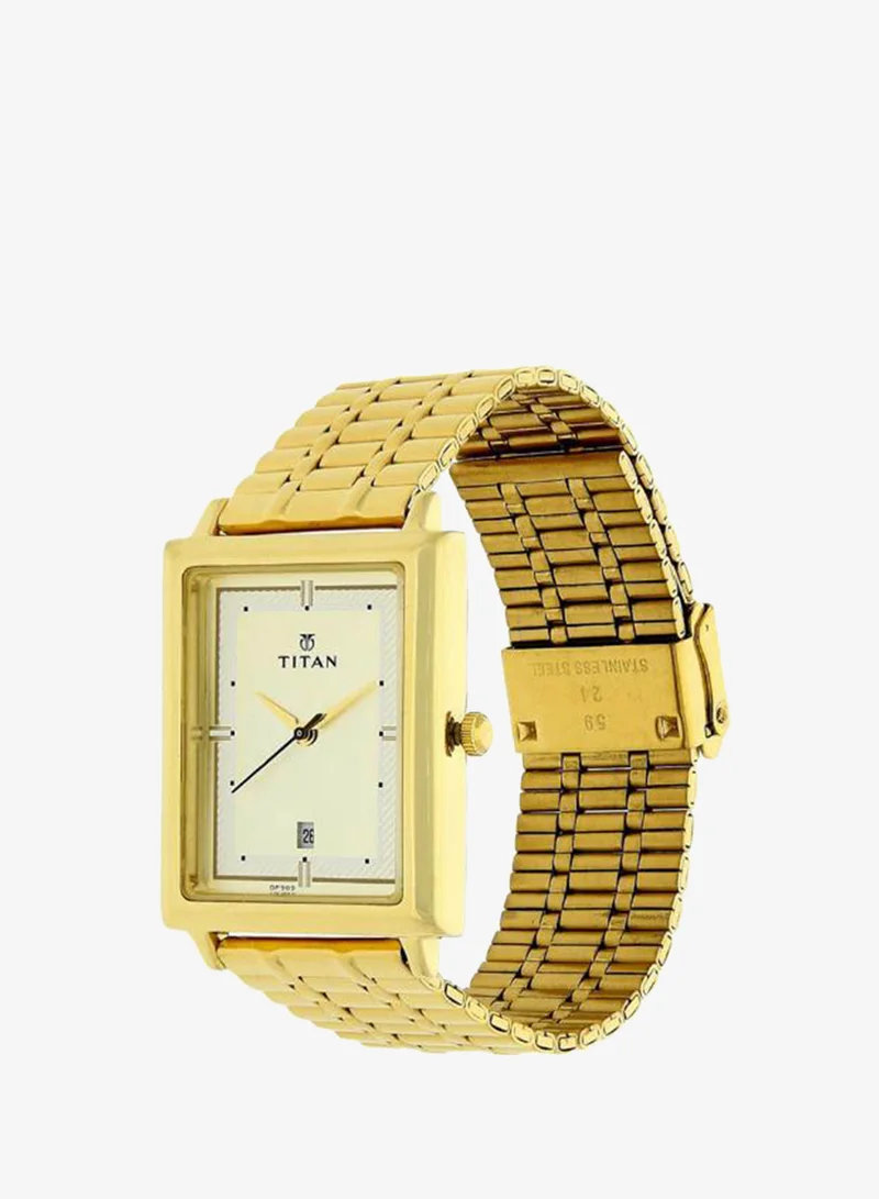 TITAN Men's Metal Analog Watch 1715YM02 - 30 mm