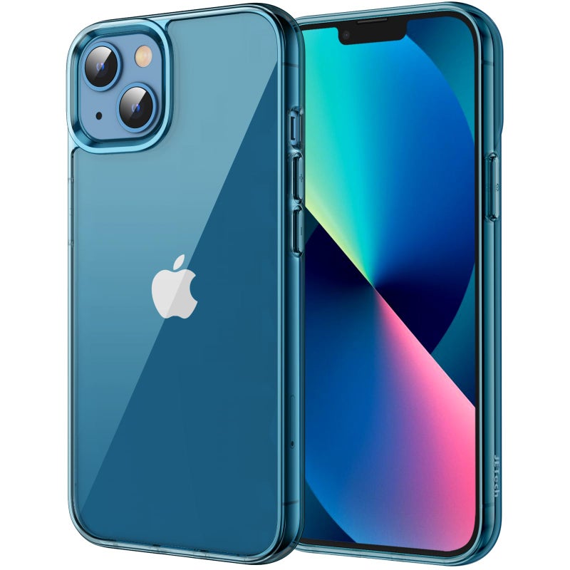 JETech Case for iPhone 13 61Inch NonYellowing Shockproof Phone Bumper Cover AntiScratch Clear Back Navy Blue - Image 2
