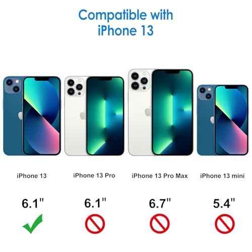 JETech Case for iPhone 13 61Inch NonYellowing Shockproof Phone Bumper Cover AntiScratch Clear Back Navy Blue - Image 3