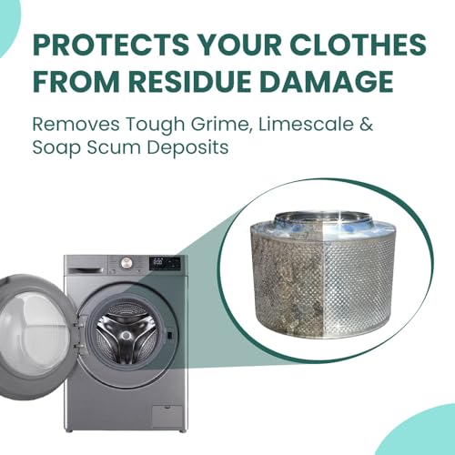 Happi Planet | Washing Machine Cleaner & Descaler Tablets | 8 Tablets | Removes Tough Grime, Limescale & Soap Scum | Used for Top Load & Front Load | Protects Clothes from Residue - Image 2
