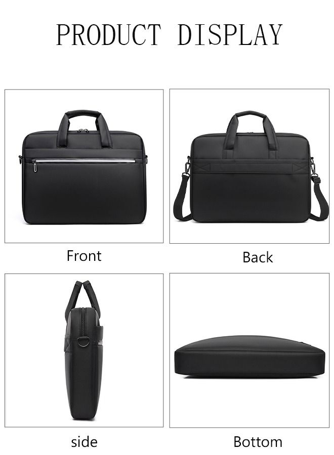 DUNISO 15.6 Inch Laptop Bag Lightweight Large Capacity Computer Bag Travel Business Briefcase Water Resistance Shoulder Messenger Bag for Men and Women Work Office School  - Image 2