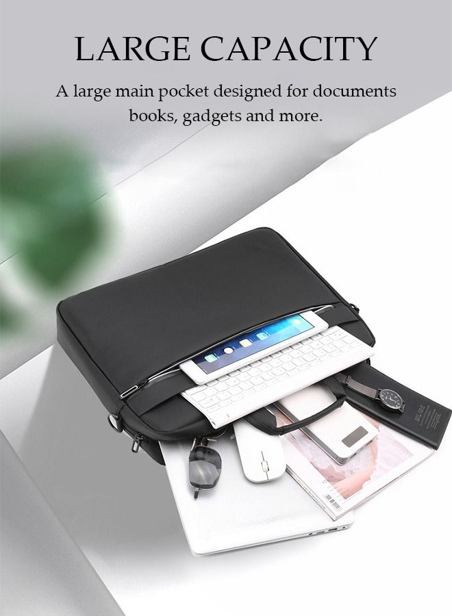DUNISO 15.6 Inch Laptop Bag Lightweight Large Capacity Computer Bag Travel Business Briefcase Water Resistance Shoulder Messenger Bag for Men and Women Work Office School  - Image 5
