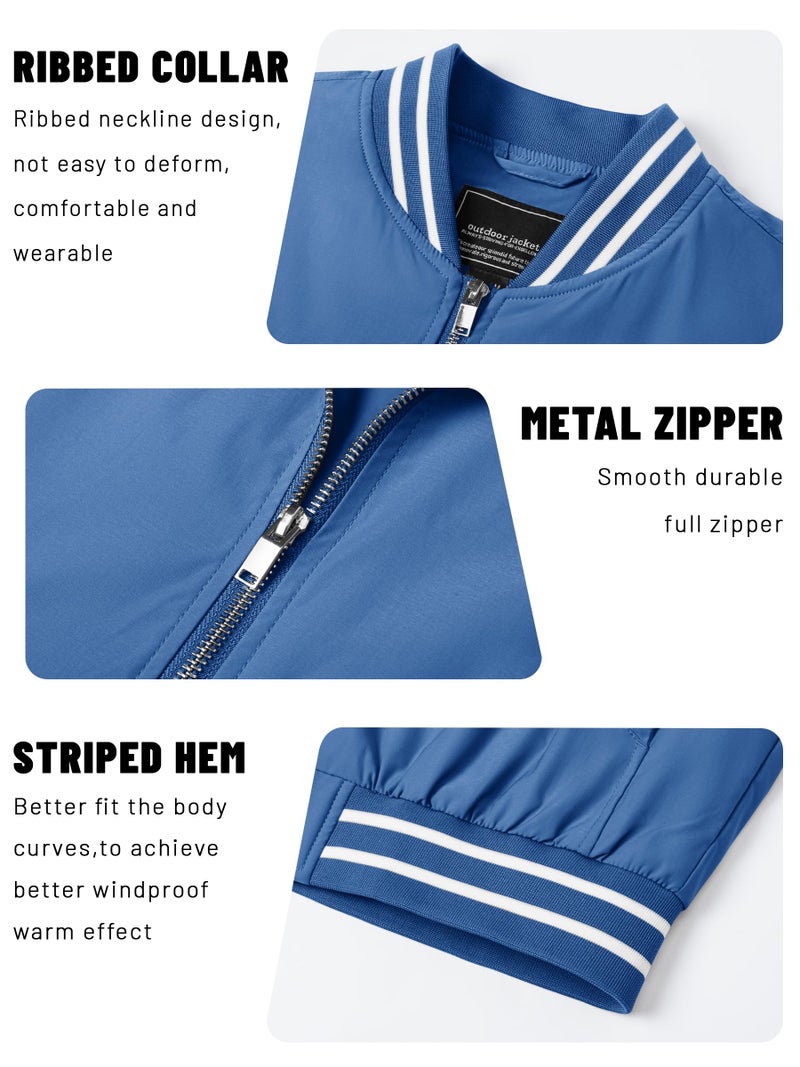 TACVASEN Jackets For Men Lightweight Bomber Jackets For Men Jackets Men's Casual Jacket Outdoor Windbreaker Lightweight Bomber Jacket - Image 5