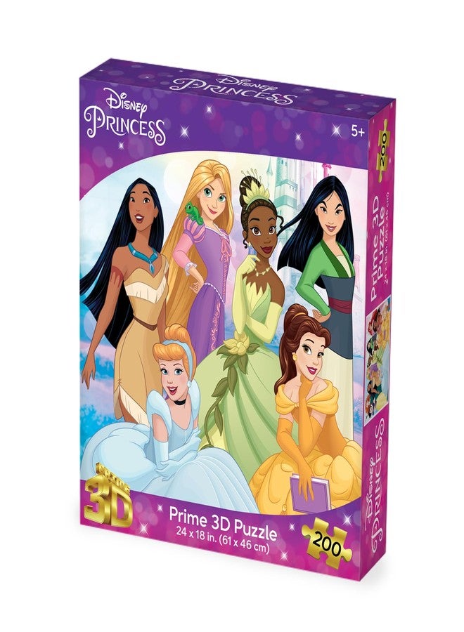 Prime 3D - Disney Princess Collection 3D Jigsaw Puzzle | 200 Piece Lenticular Game for Adults, Kids & Families | 24" x 18" Challenging & Fun Activity with Depth & Motion | Officially Licensed Gift - Image 3