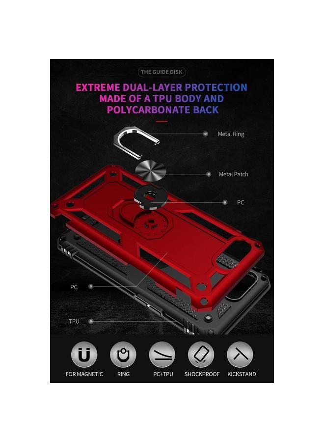 S-TOP Case For OPPO A5 / A3s Shockproof TPU + PC Protective Case with 360 Degree Rotating Holder - Image 5