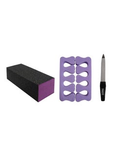 Nail Care Combo (Emery Nail Buffer Finger Separator And Nail File Small)
