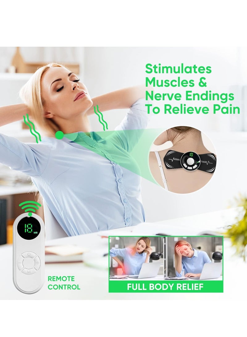 Excefore Neck Massager, Wireless TENS Machine for Pain Relief,  Rechargeable Compact Unit EMS Muscle Stimulator - Image 2