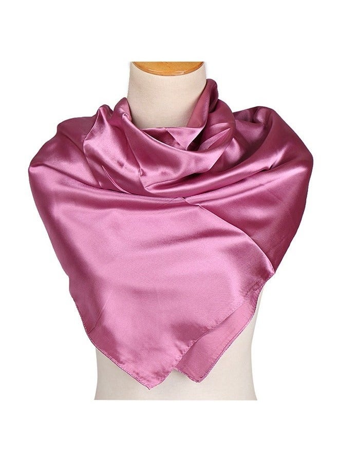 وشاح الشعر الساتان طوقة الرأس المنديل ، 27.5 في الحرير باندانا الحرير ملفوفة الشعر وشاح الرقبة للنساء والفتيات والفتيات اكسسوارات الشعر (وردي) - Image 2