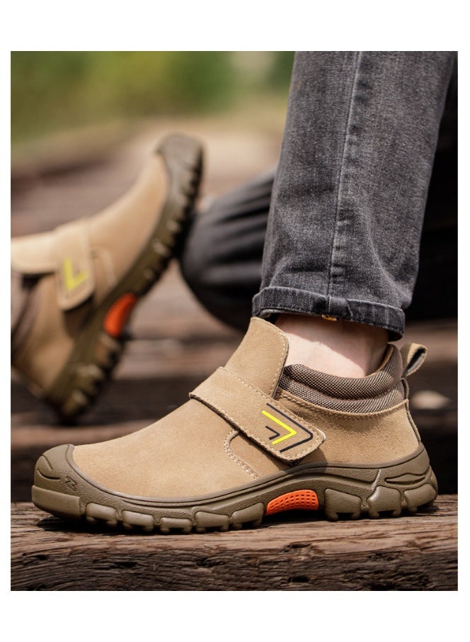 NIBEMINENT Labor Insurance Shoes Electric Welding Anti-scalding and Anti-piercing Cowhide Steel Bag Head Solid Bottom Safety Shoes - Image 2