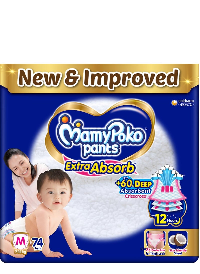 MamyPoko MamyPoko Pants Extra Absorb Baby Diaper Medium 12 Count  - Image 1