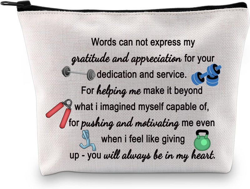 GJTIM GJTIM Fitness Instructor Appreciation Gift Gym Gift Personal Trainer Thank You Zipper Pouch Accessories (motivating me bag)