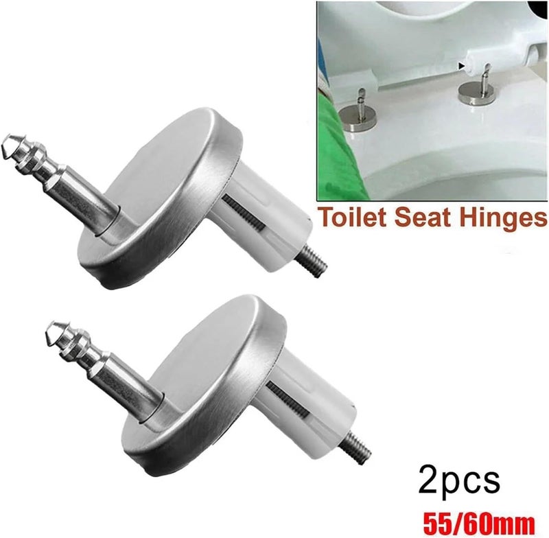 2Pc Toilet Lid Hinges Top Fix Hinge Mountings Replacement Release Quick Screws Fixing Bolts for Bathroom Acces 45/55/60mm for Toilet(B 45MM) - Image 3