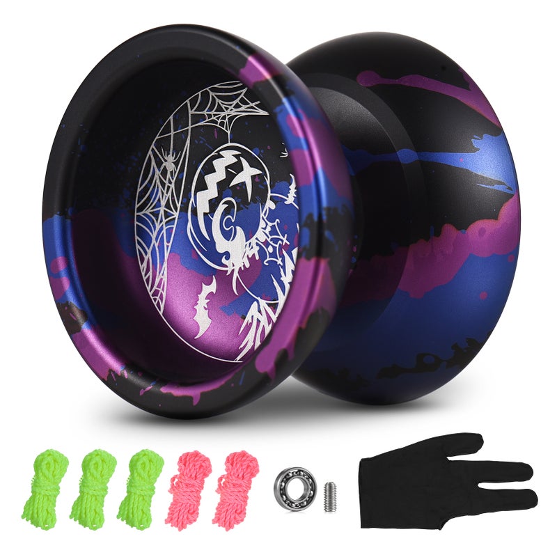 Christmas Professional Yoyoball Competitive Aluminum Yoyo Ball Yoyoball Gift with Strings and Glove - Image 1