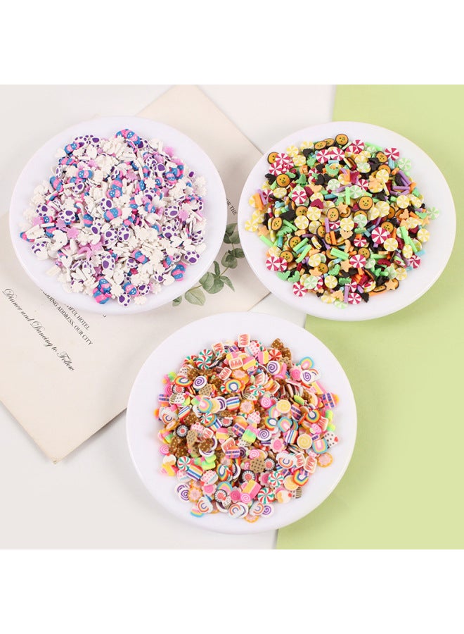 6mm Mini Artificial Soft Clay Chip 3g Bag Miniature Food Toy DIY Manicure Mobile Phone Case Hole Shoe Patch Decoration-Color:6mm Purple Cat Claw Model 3g Bag  - Image 3
