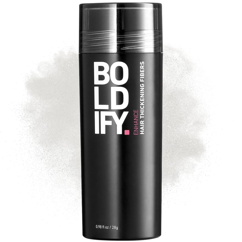 ألياف الشعر BOLDIFY 28 جرام لملء الشعر الرقيق والخفيف لمظهر أكثر كثافة وامتلاء على الفور 14 لون للنساء والرجال أبيض