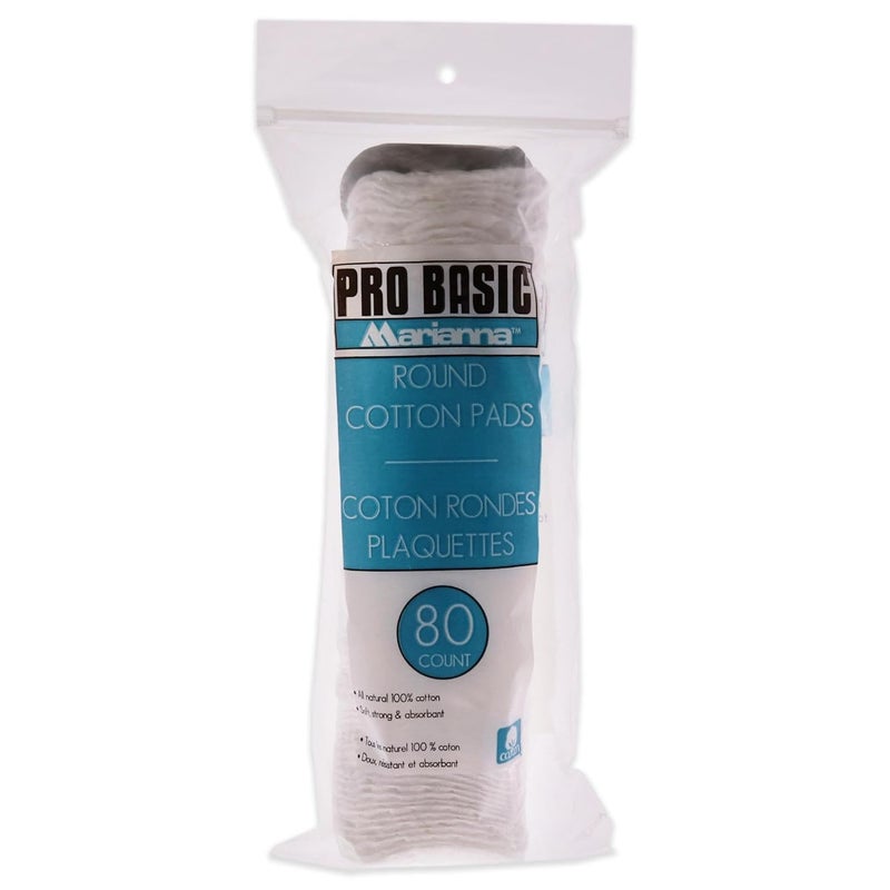Marianna Marianna Pro Basic Round Cotton Pads for Unisex - 80 Pc Pads 