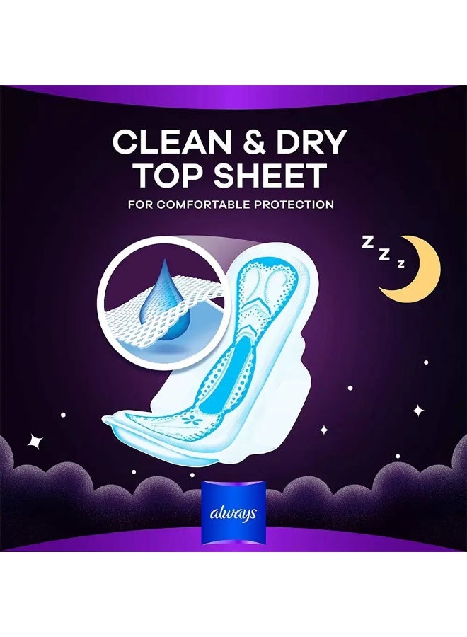 Always Clean & Dry Maxi Thick Night Sanitary Pads with Wings- 8 pcs - Image 4