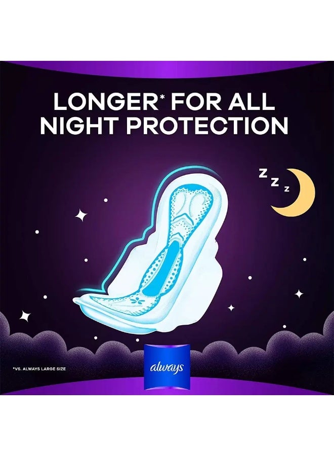 Always Clean & Dry Maxi Thick Night Sanitary Pads with Wings- 8 pcs - Image 3