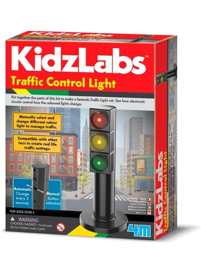 4M KidzLabs Traffic Light Kit – Build a Real Working Traffic Signal with Timed Lights | STEM Electronics & Engineering Toy for Kids Ages 8+ | 00-03441 - Image 1