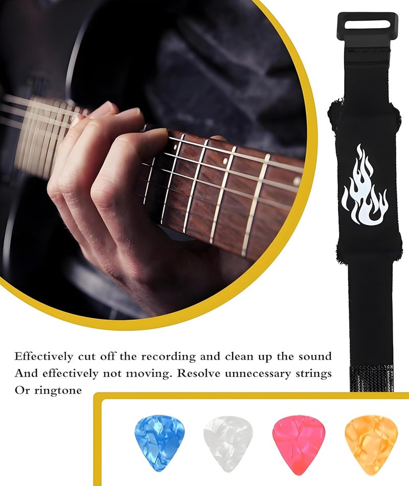 QuickHaven Guitar Fret Wrap and 4pcs Guitar Picks, Fret Wrap, Cool atterns Guitar Accessories, Muter Parts Accessories for Guitar Enthusiast - Image 5