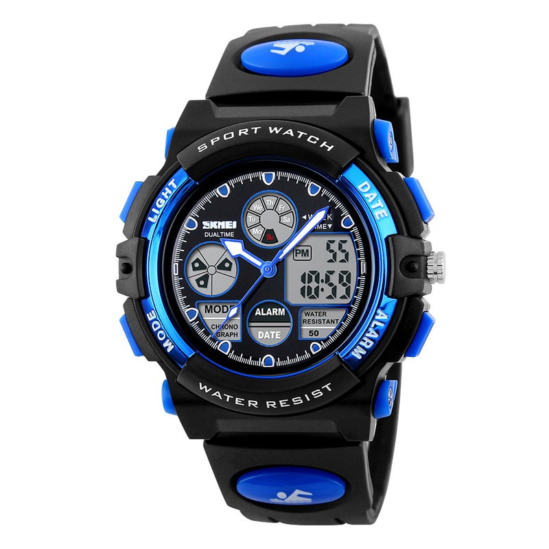 SKMEI 1163 Watches Kids Outdoor Sports Children Watch Digital Quartz Wristwatch for Boys Girls Watches with PU Strap Band Alarm LED Luminous Waterproof Date Shock Resistance Wearable Accessories - Image 1